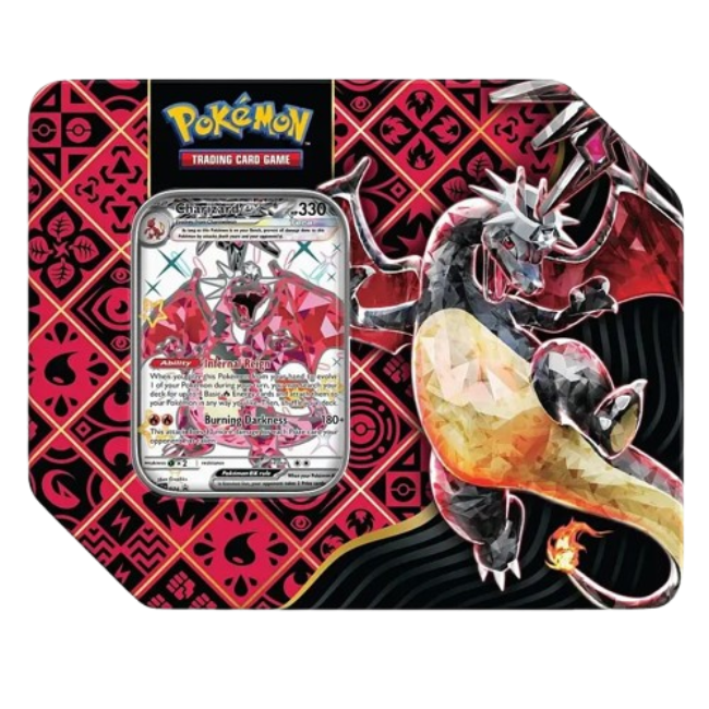 Pokemon Paldean Fates EX Tin Charizard Pokemon Paldean Fates EX Tin Charizard